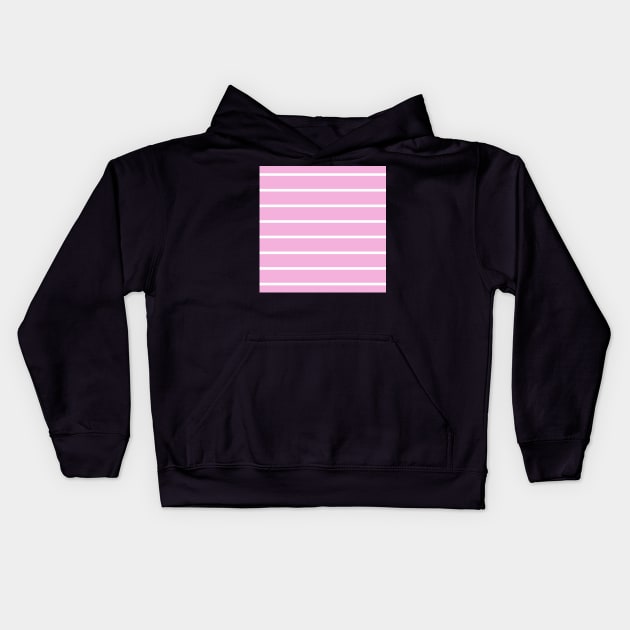 Narrow pink and white stripes 4 Kids Hoodie by bettyretro